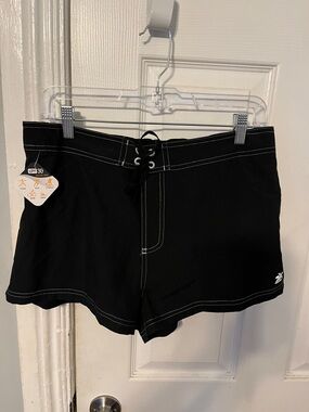 Zero Xposur Swimwear Women’s Black Swim Shorts with Tie Waist